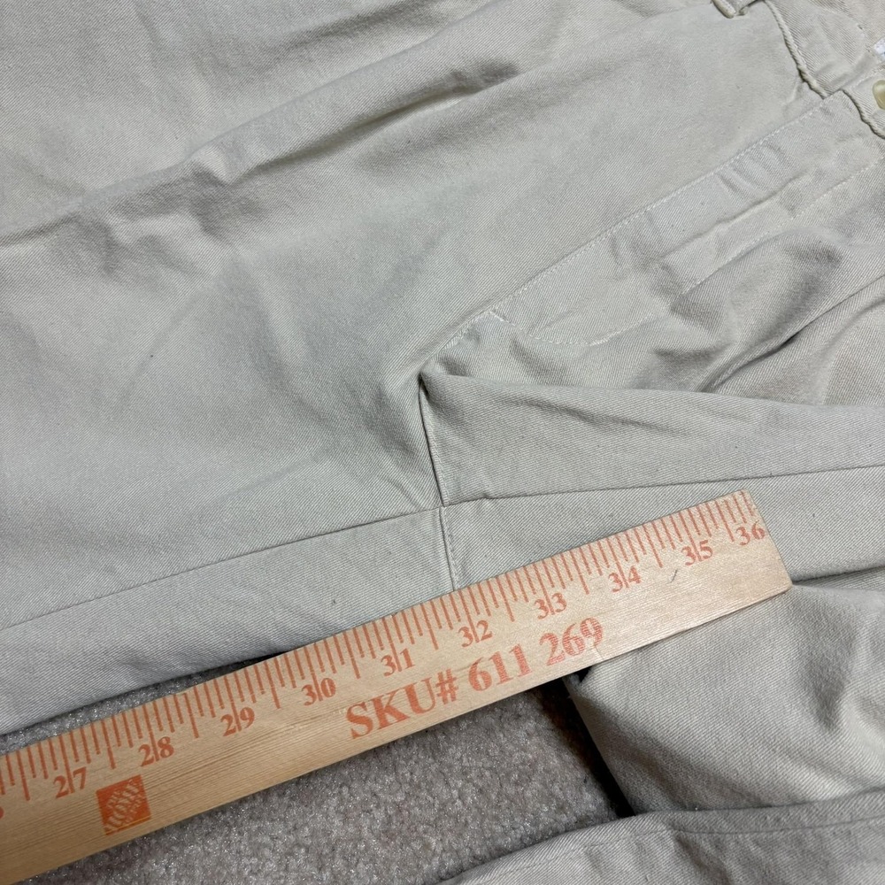 Vtg Guess Georges Marciano Pants Mens 32x32 Beige Pleated Chino USA Twill 80s - Picture 8 of 16